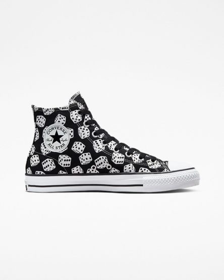 Pánské Skate Boty Converse Chuck Taylor All Star Pro Dice Černé Bílé | CZ EQOV71